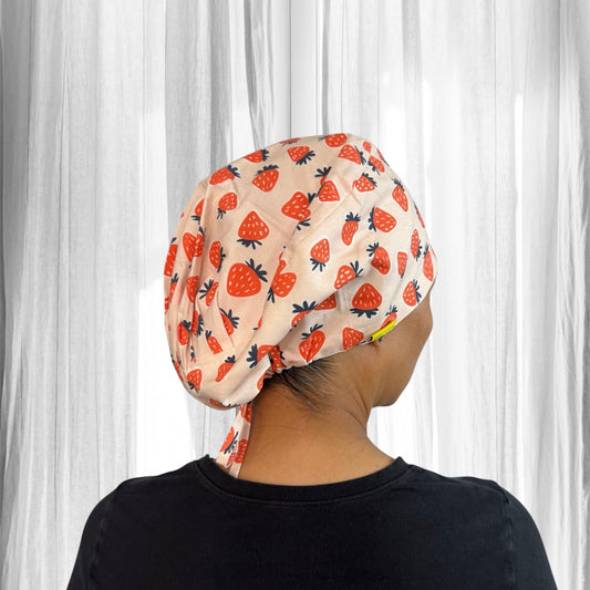 Cute Strawberry Scrub Caps