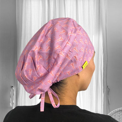 Lilac uterus SCRUB CAPS