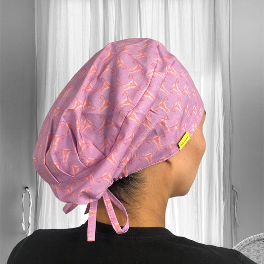 Lilac uterus SCRUB CAPS