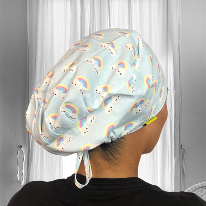 KAWAII Rainbow Scrub Caps