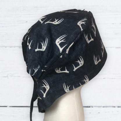 Fall deer antler mens scrub cap